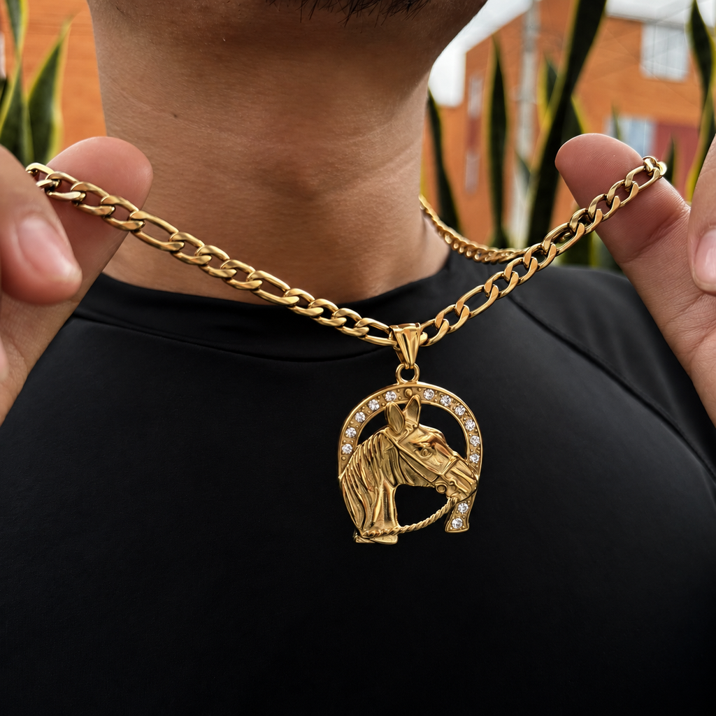 COMBO CADENA CARTIER Y DIJE CABALLO